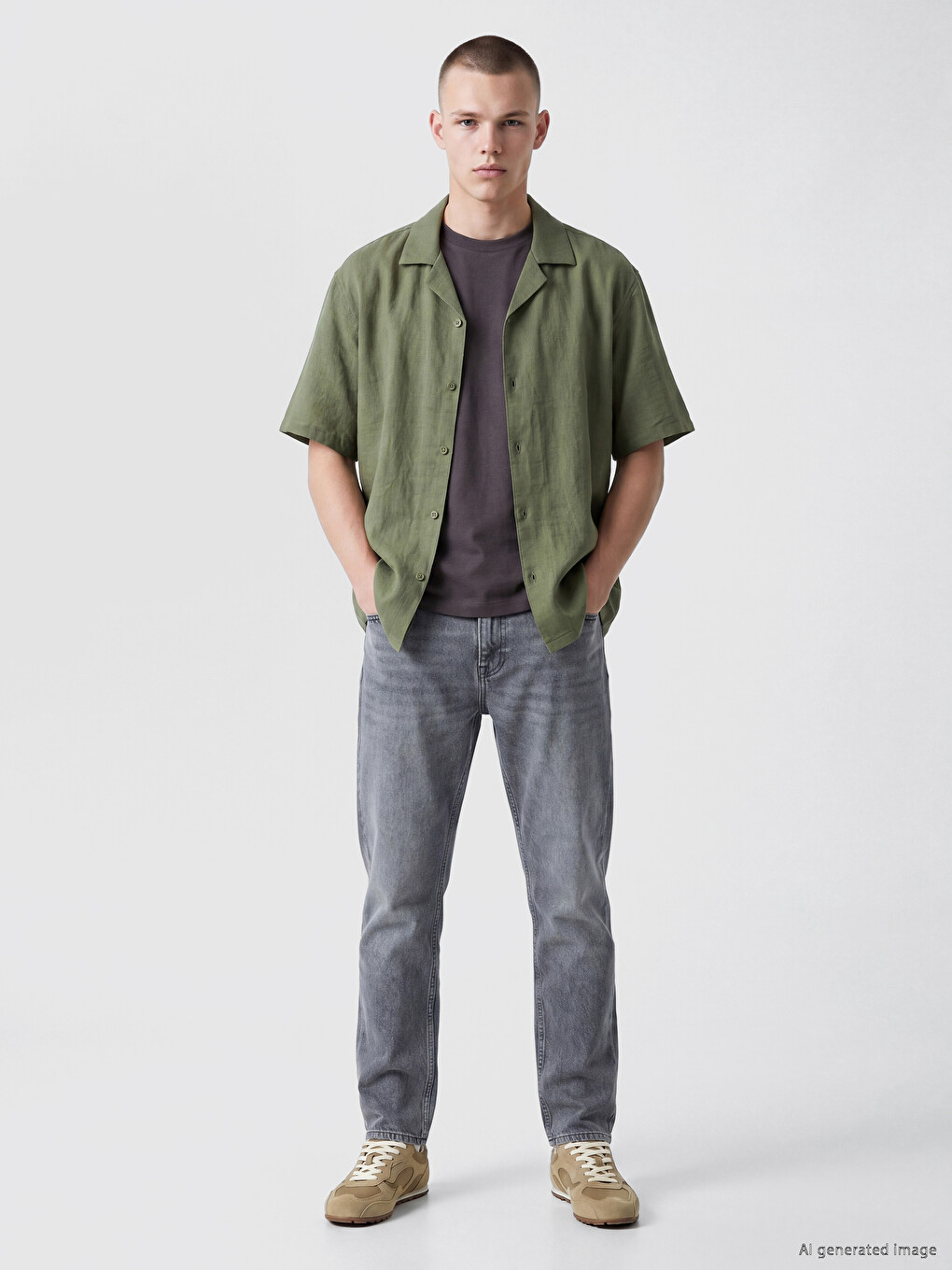 Man Green Shirt-1