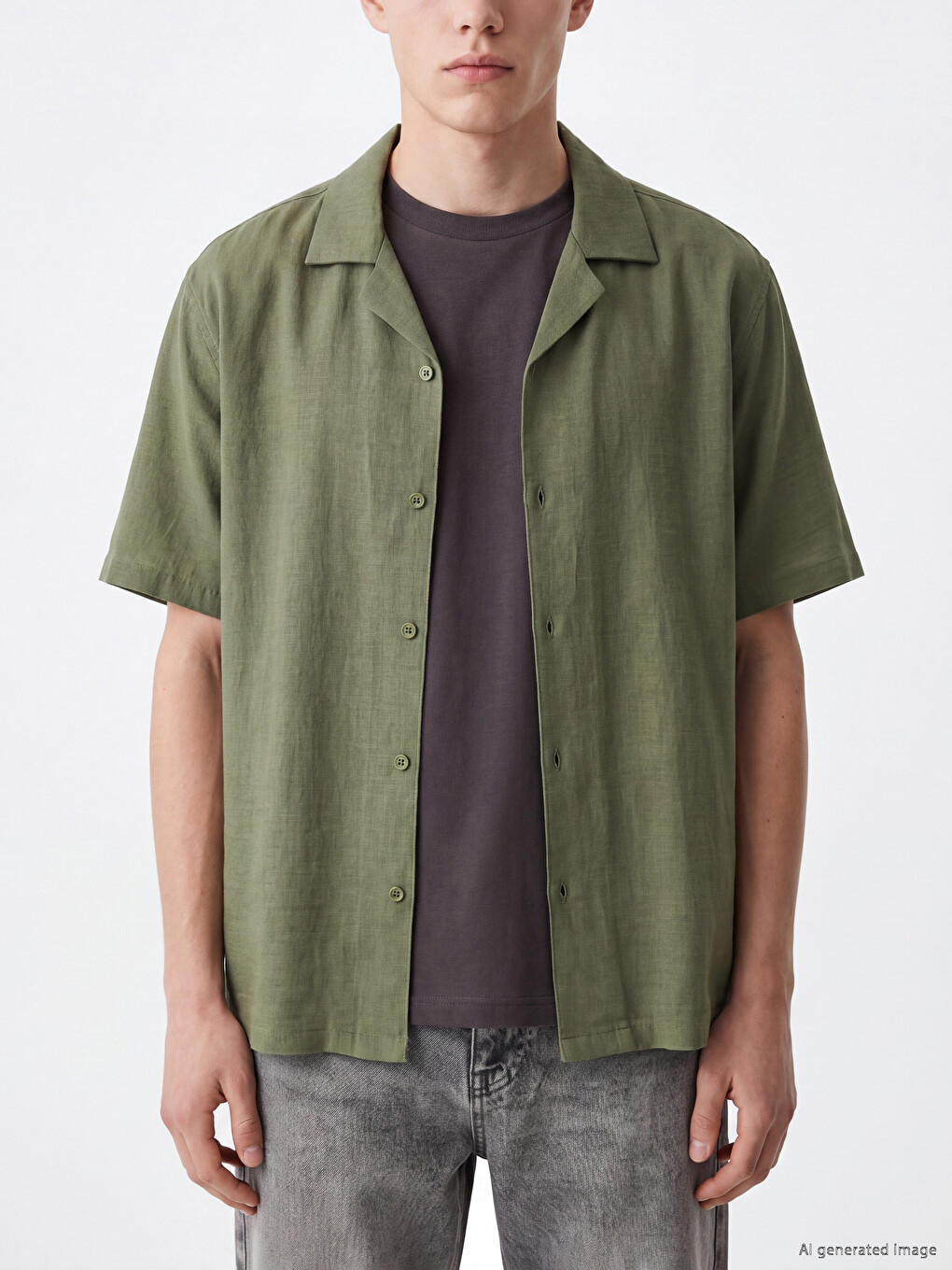 Man Green Shirt-2