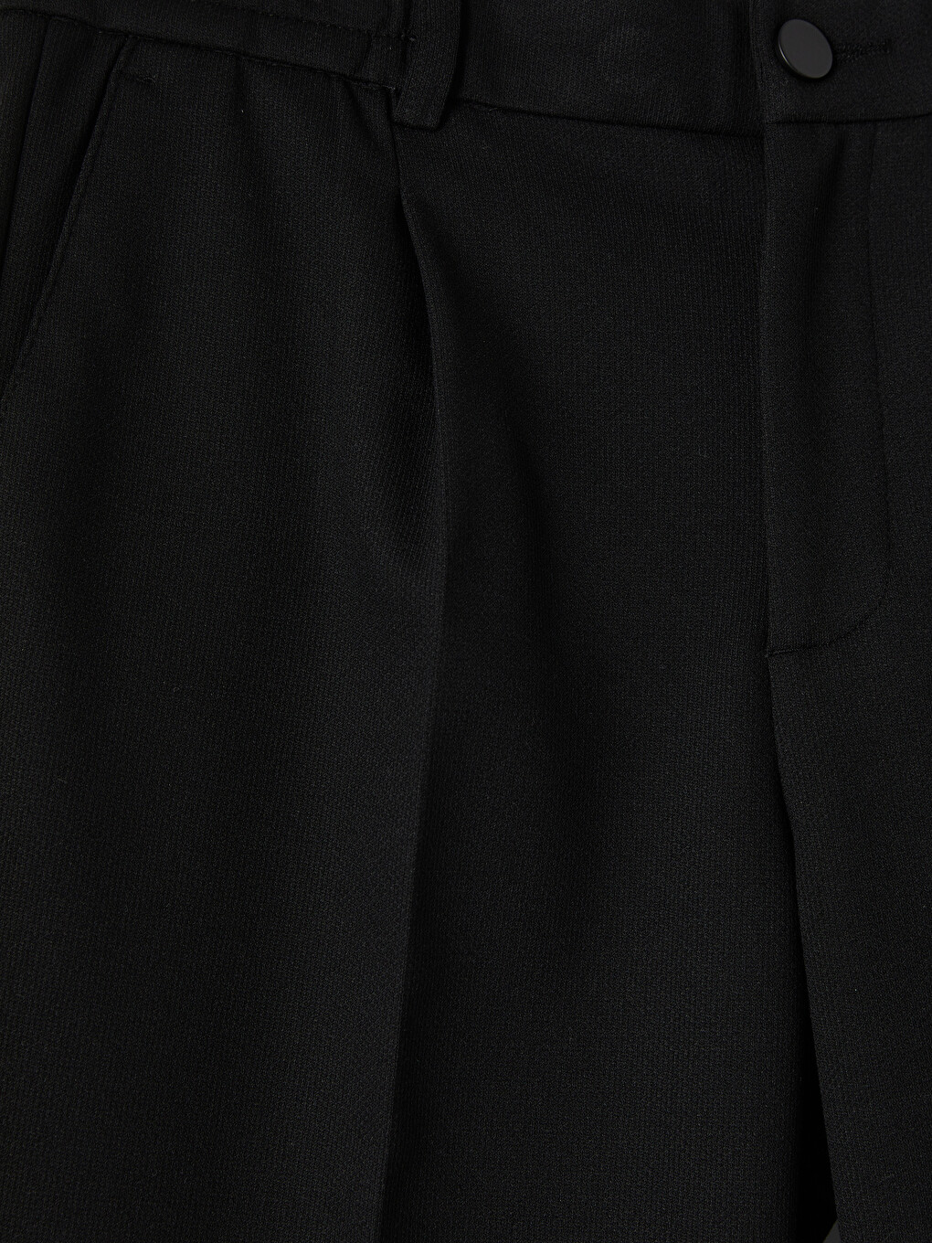 Siyah Regular Fit Erkek Pileli Pantolon-2