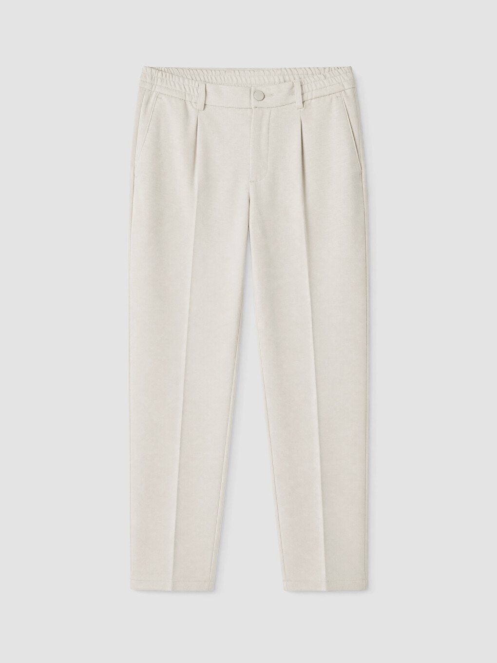 Bej Regular Fit Erkek Pileli Pantolon