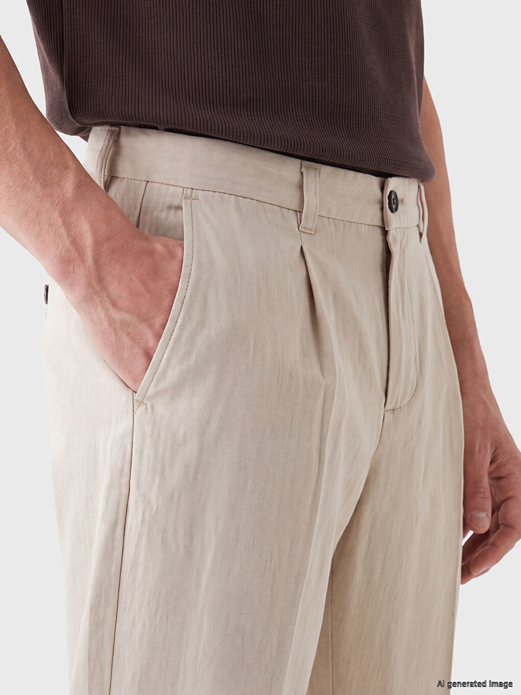 Pantaloni Bej Bărbat-2