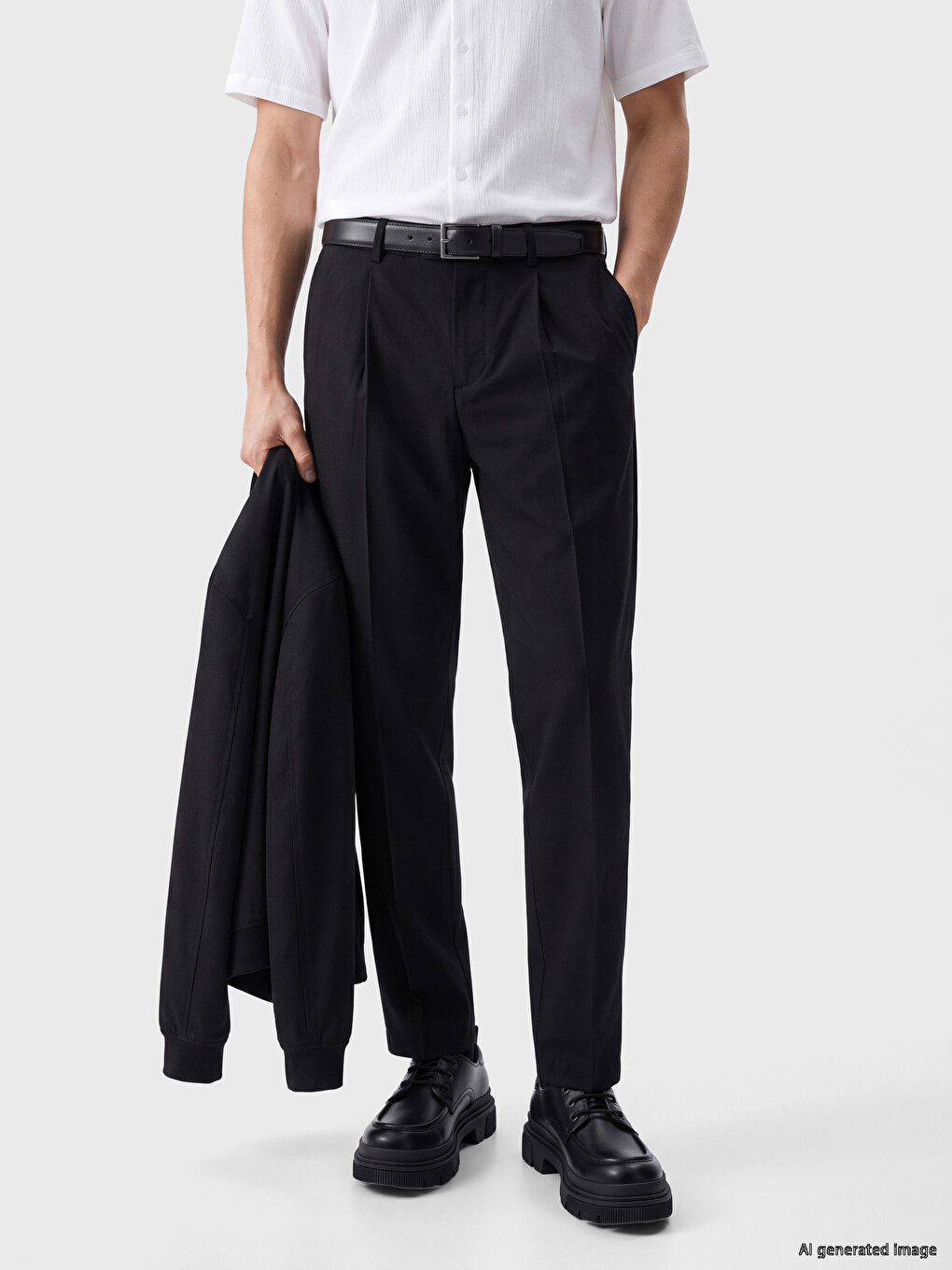 Pantaloni Negru Bărbat