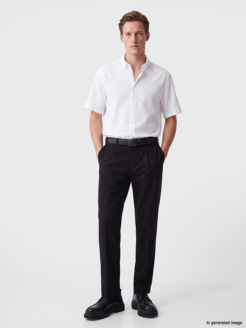 Pantaloni Negru Bărbat-1