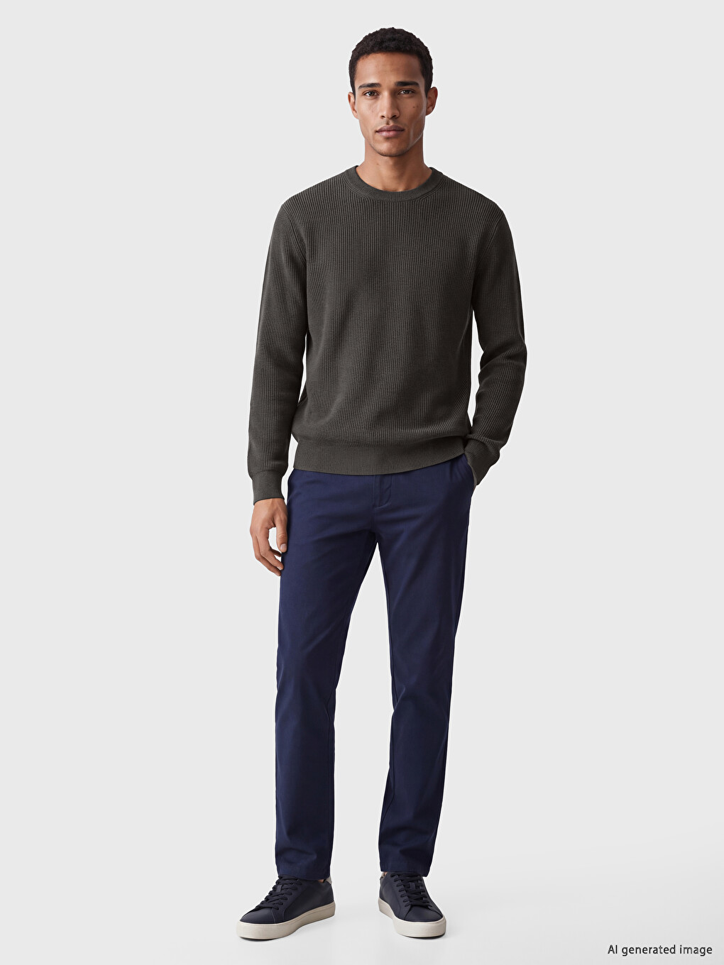 Crew Neck Men's Knitwear Sweater-1