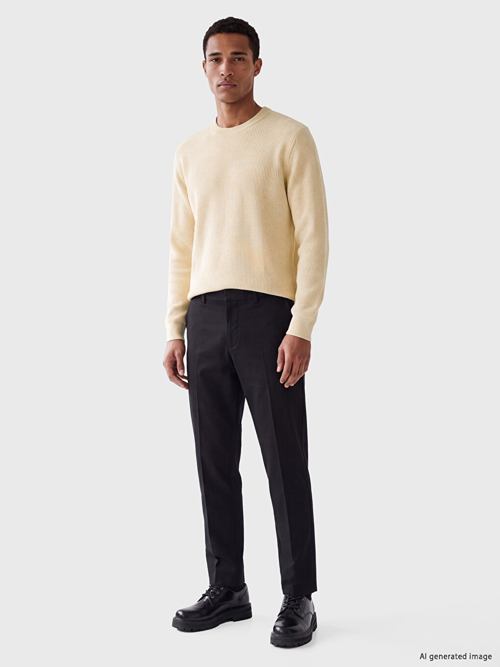 Pull-over En Maille À Col Rond Pour Homme-1