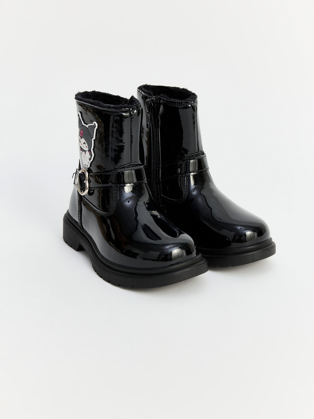 Zippered And Buckled Kuromi Licensed Girls' Boot
