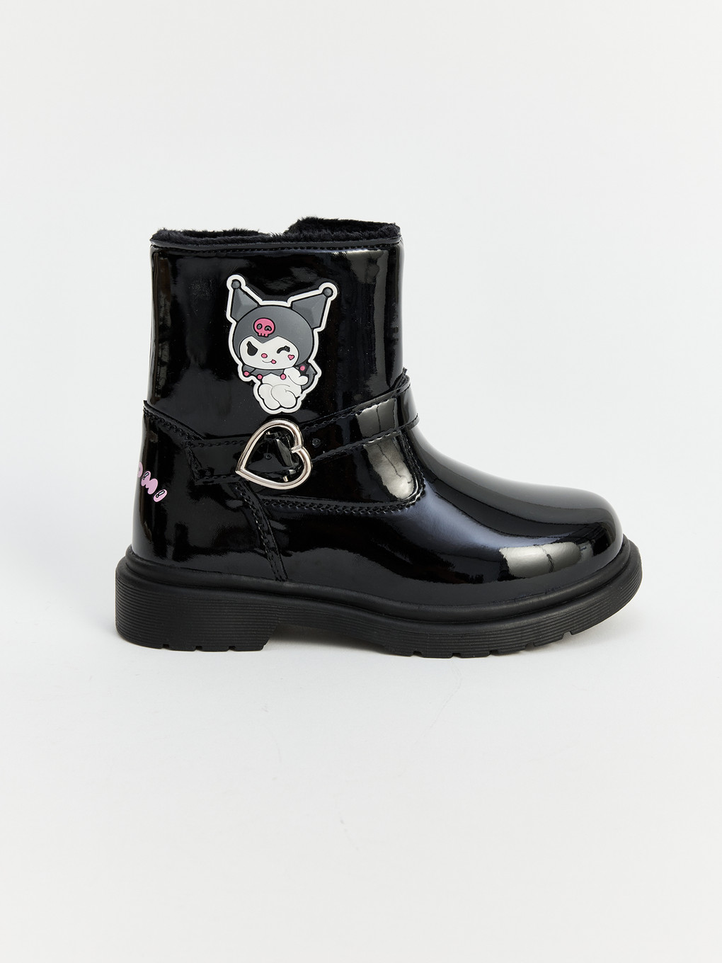 Zippered And Buckled Kuromi Licensed Girls' Boot-1