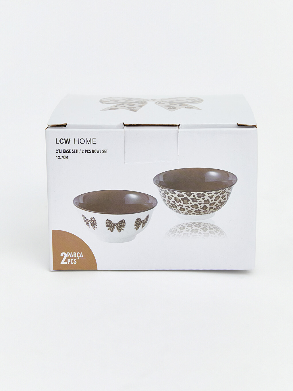 Karışık Fiyonk Desenli Porselen Kase Seti 2'li 12 Cm-3