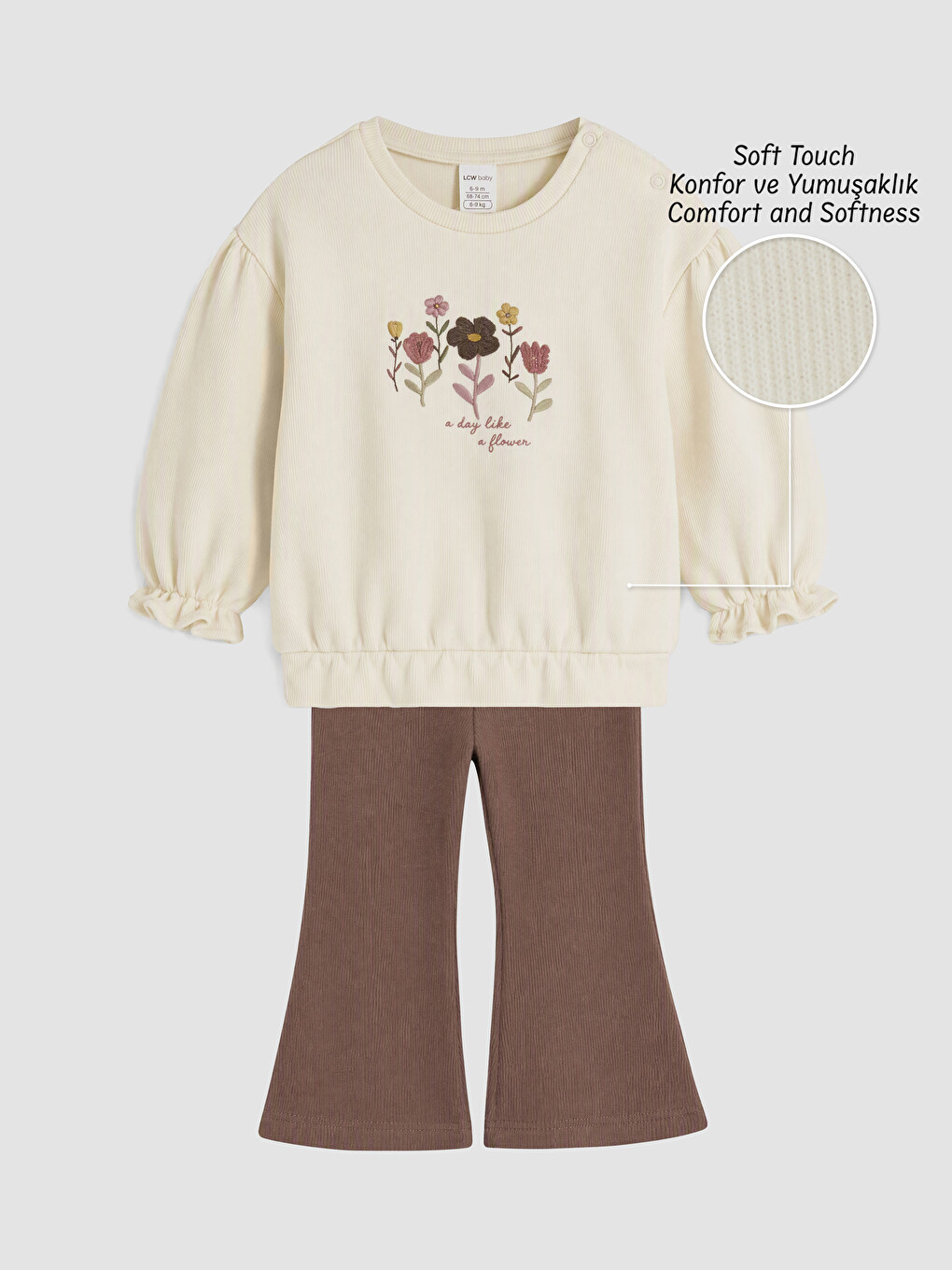 Besticktes Baby-mädchen-set-1
