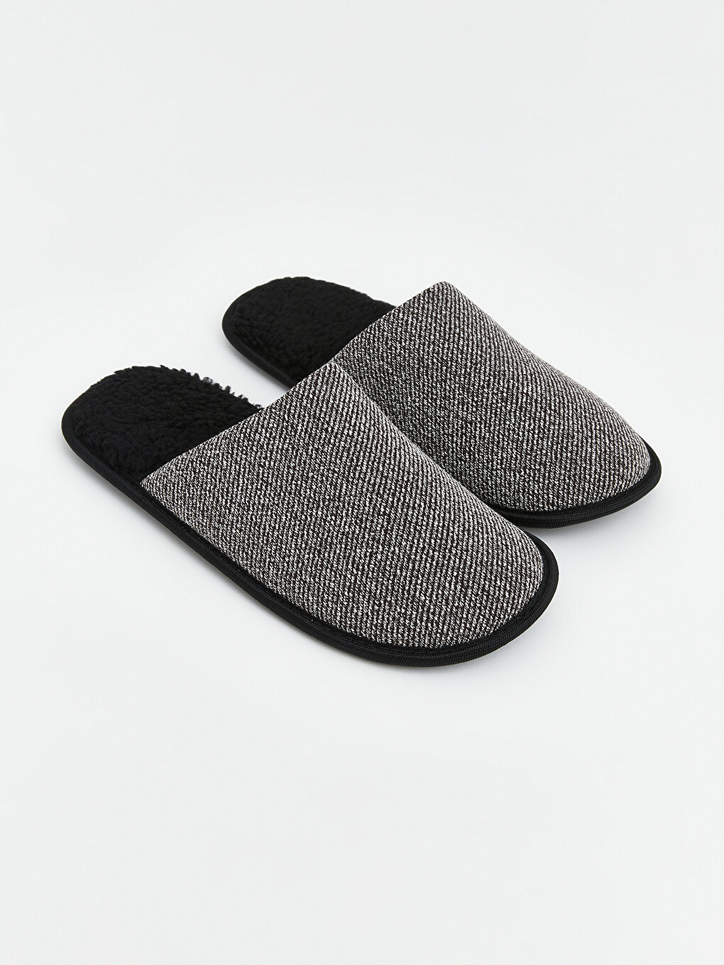 Man Black Home Slippers