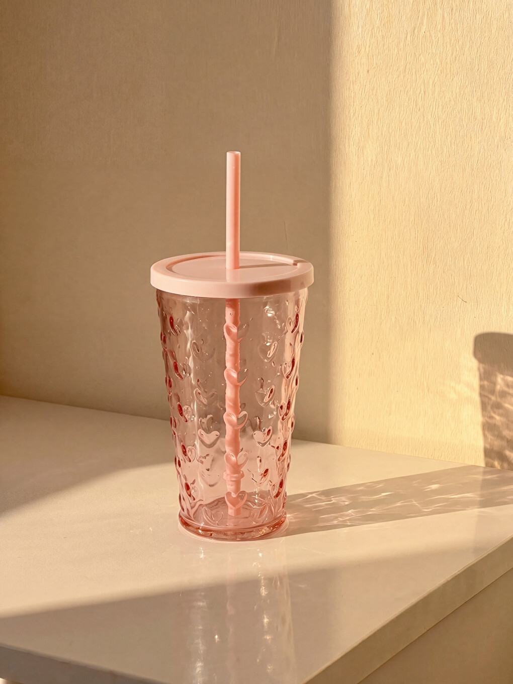 Pink Soft Drink Glass