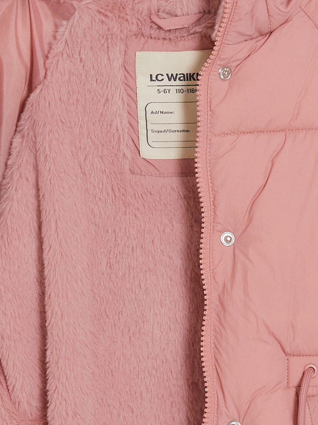 Furred Hooded Girls' Water Repellent Coat-2