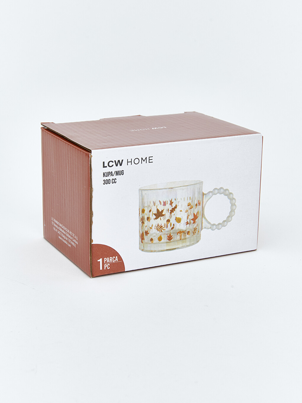 Karışık Çiçek Baskılı Cam Kupa 300 Ml-1