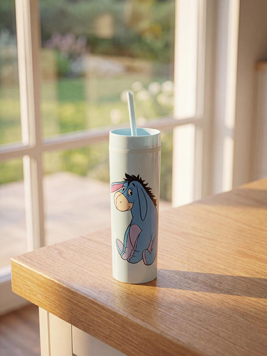 Eeyore Printed Straw Water Bottle