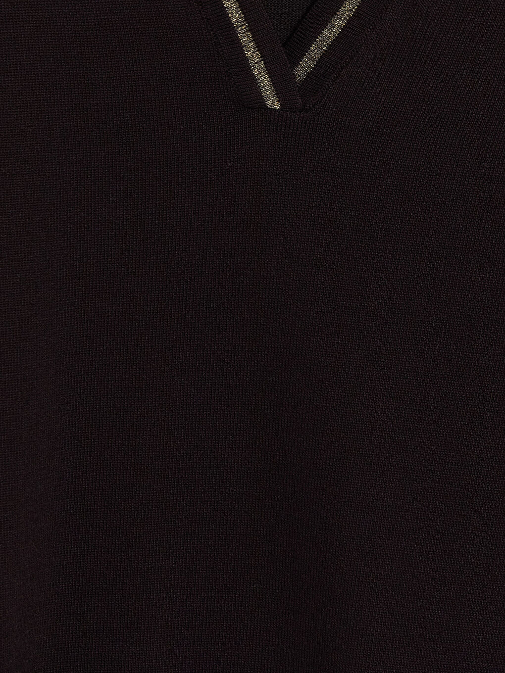 Kahverengi Polo Yaka Kadın Triko Kazak-2