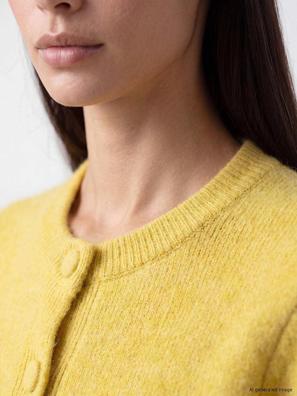 Cardigan Tricotat Cu Guler Rotund Pentru Femei-2