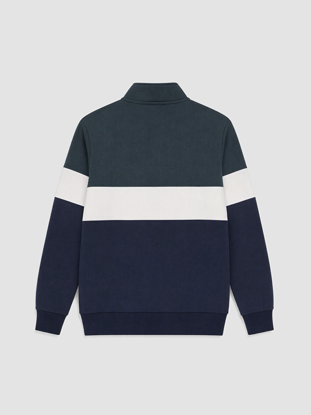 Mock Neck Color Block Men's Sweatshirt-7