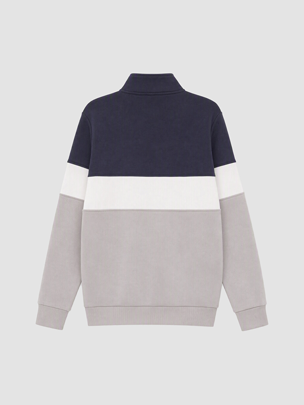 Mock Neck Color Block Men's Sweatshirt-7