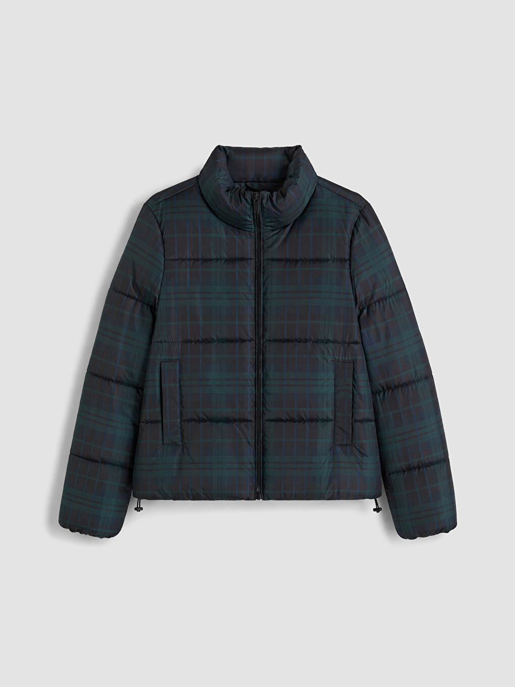 Woman Navy Puffer Coat-5