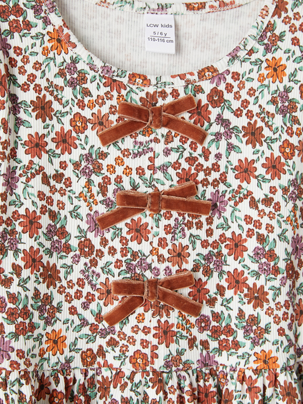 Mädchenkleid Mit Blumenmuster-2