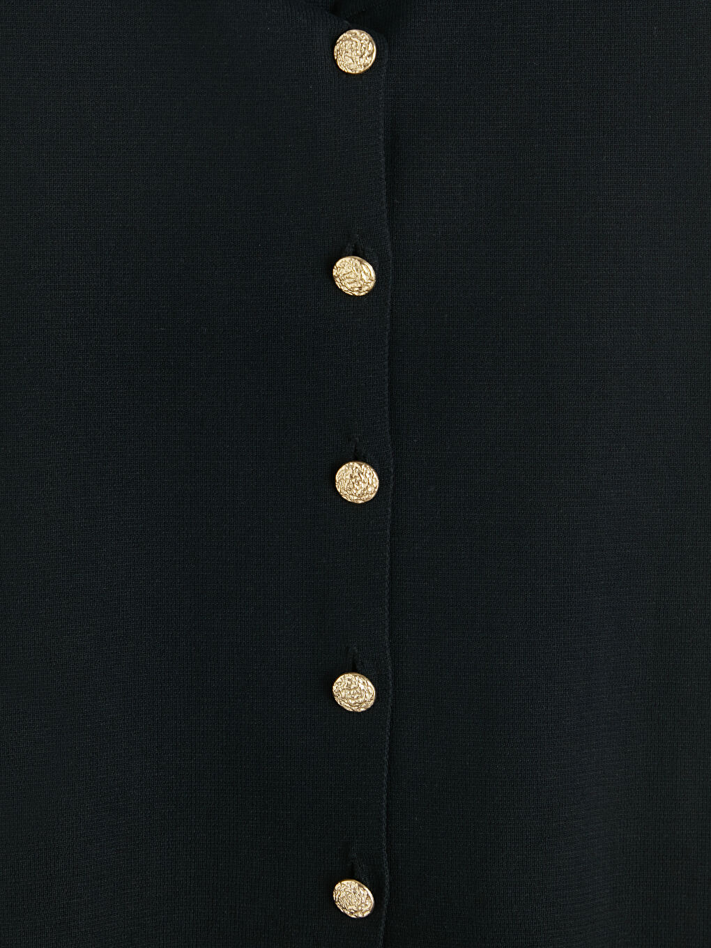 Siyah Bisiklet Yaka Kadın Triko Yelek-2