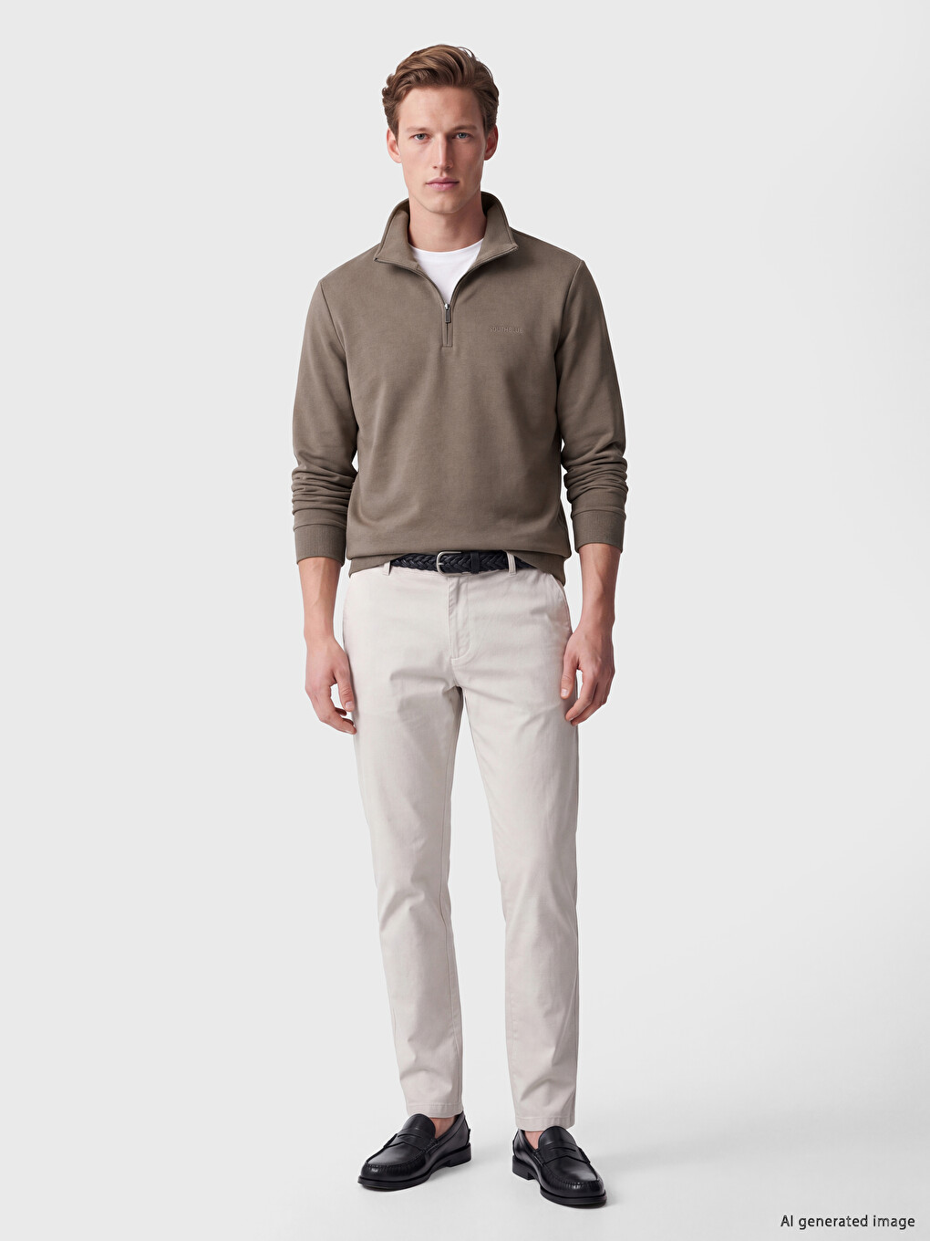 Sweat-shirt À Col Montant Pour Homme-1