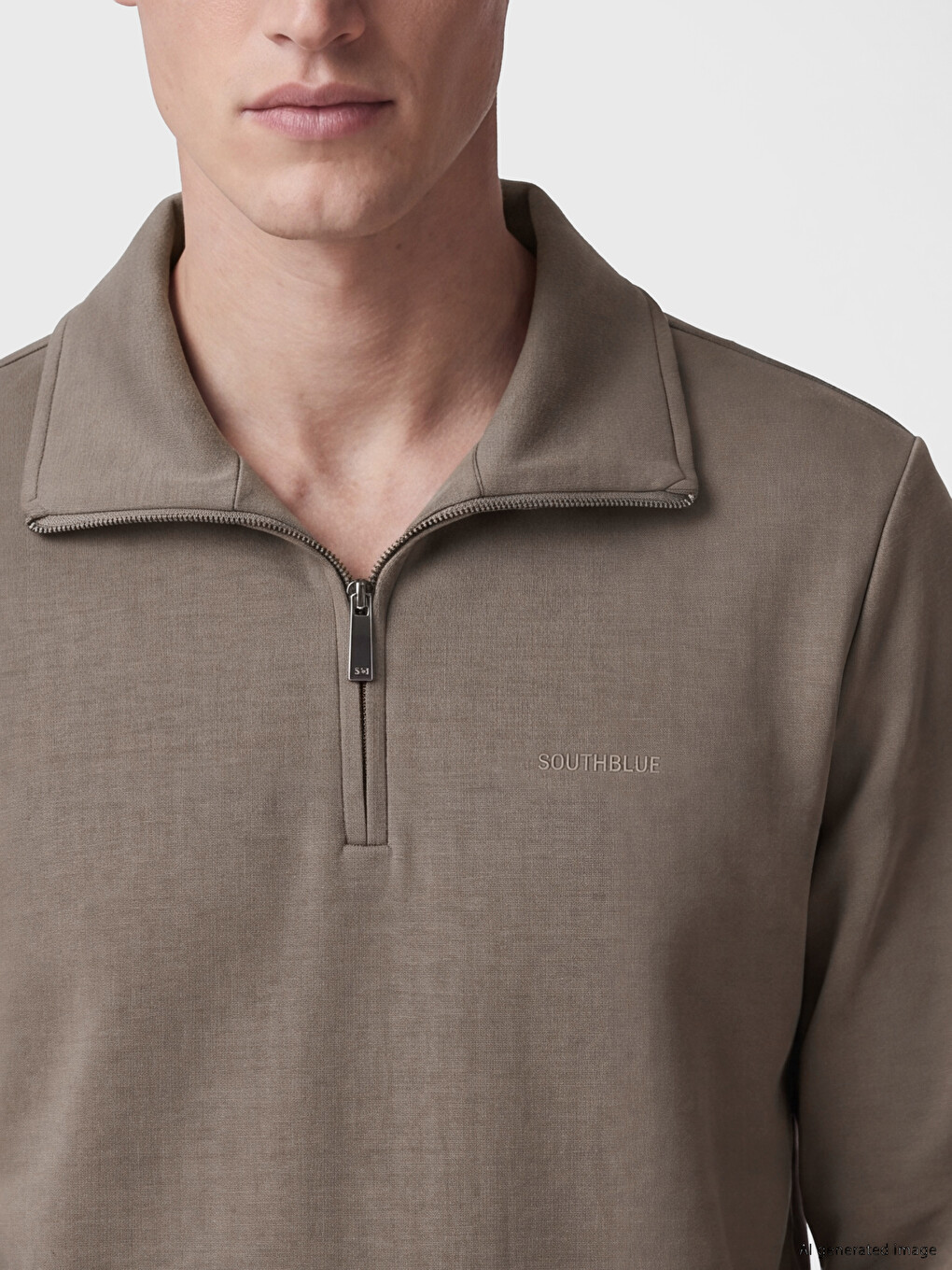 Sweat-shirt À Col Montant Pour Homme-2