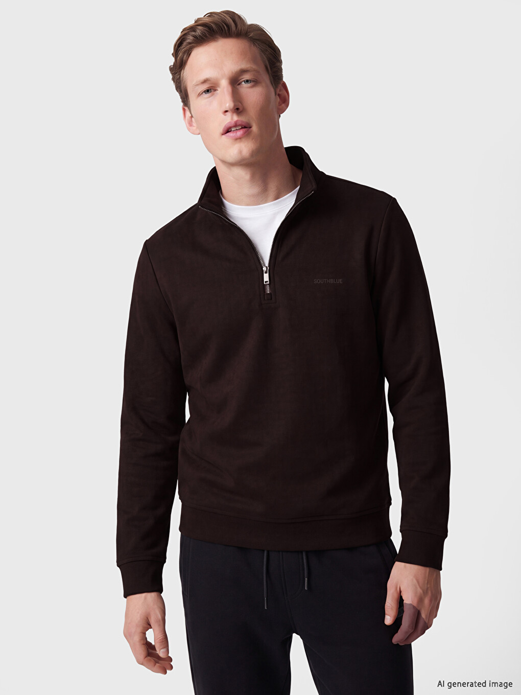 Half Zippered Men's Sweatshirt
