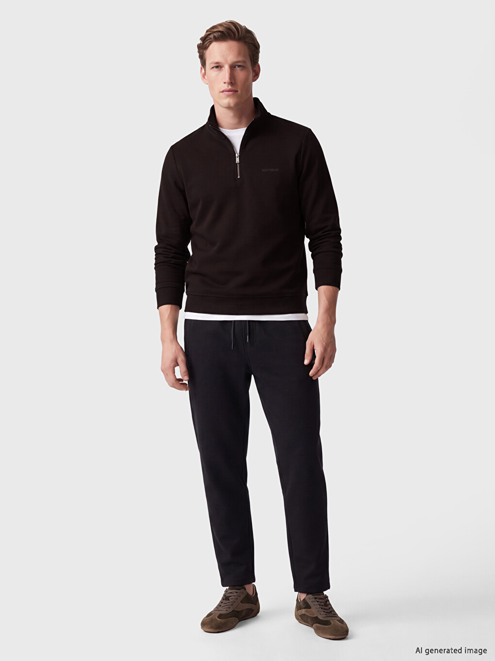 Half Zippered Men's Sweatshirt-1