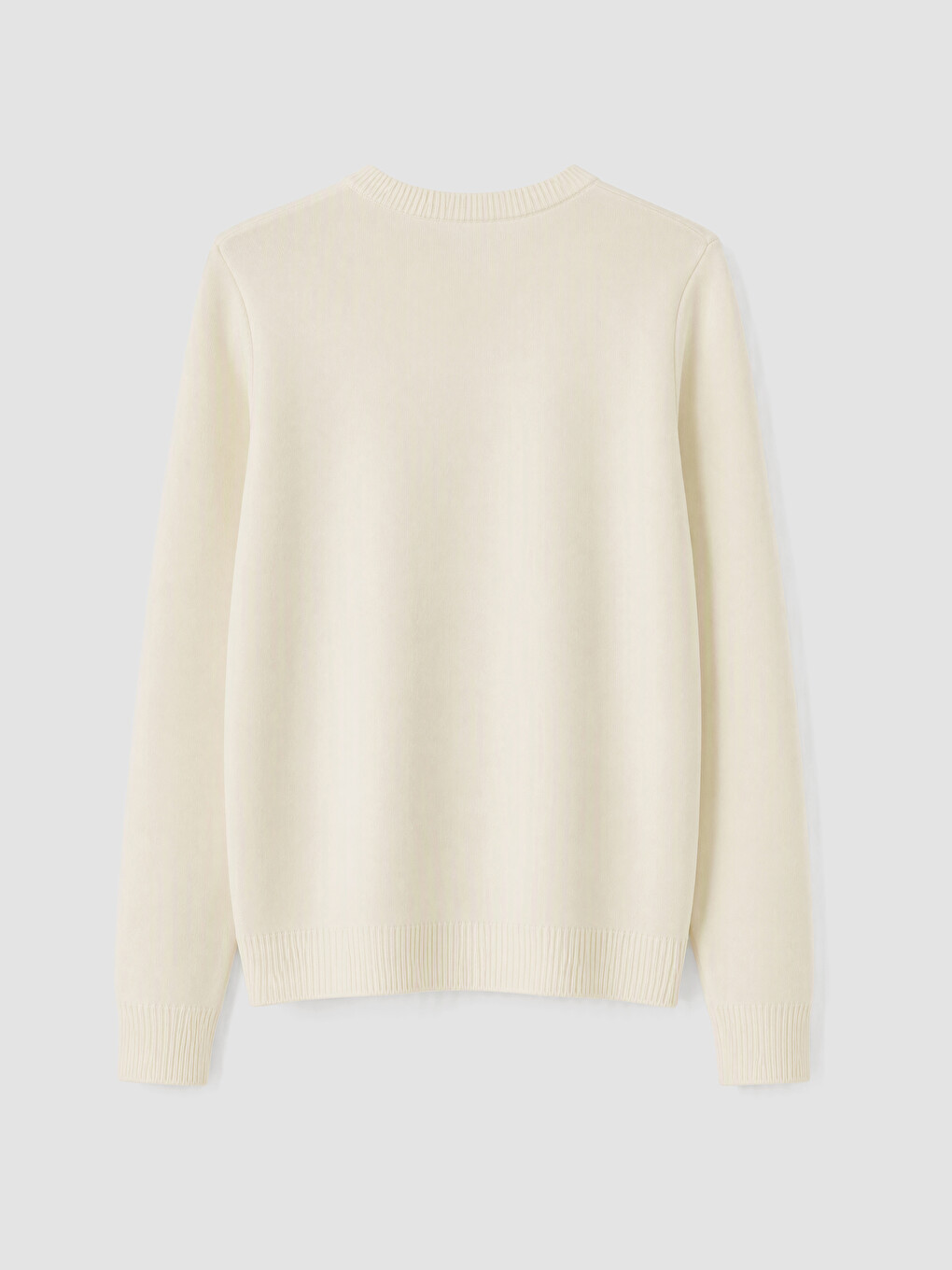 Ekru Regular Fit Erkek Triko Kazak-2