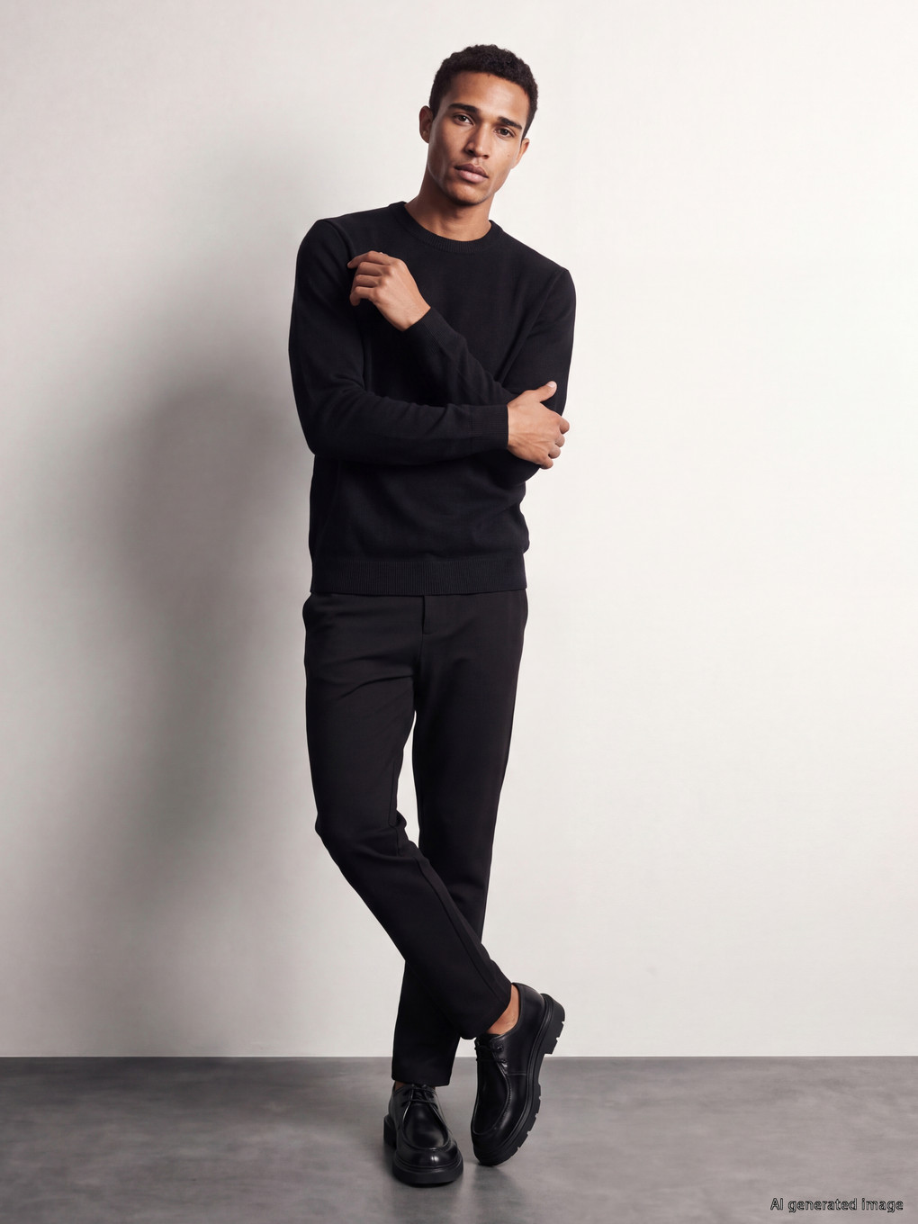 Crew Neck Regular Fit Men's Knitwear Sweater-1