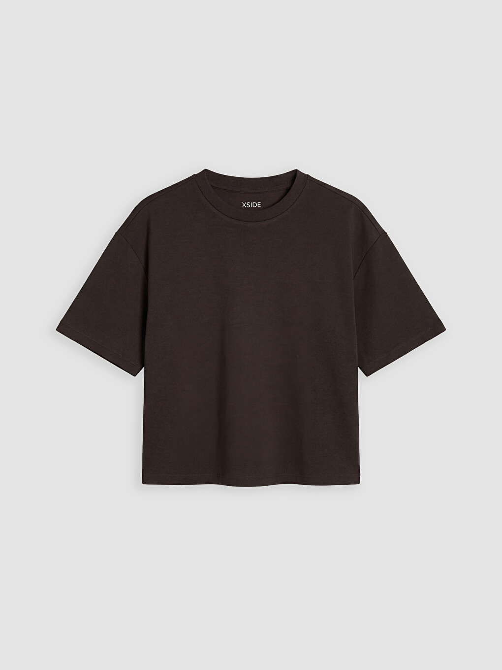 Femër Ngjyre Kafe T-shirt-4