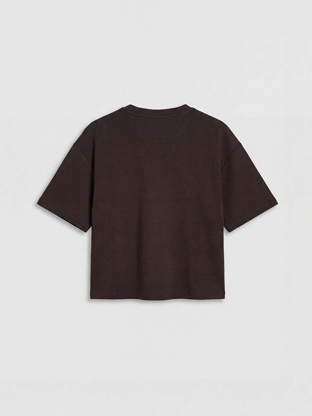 Femër Ngjyre Kafe T-shirt-5