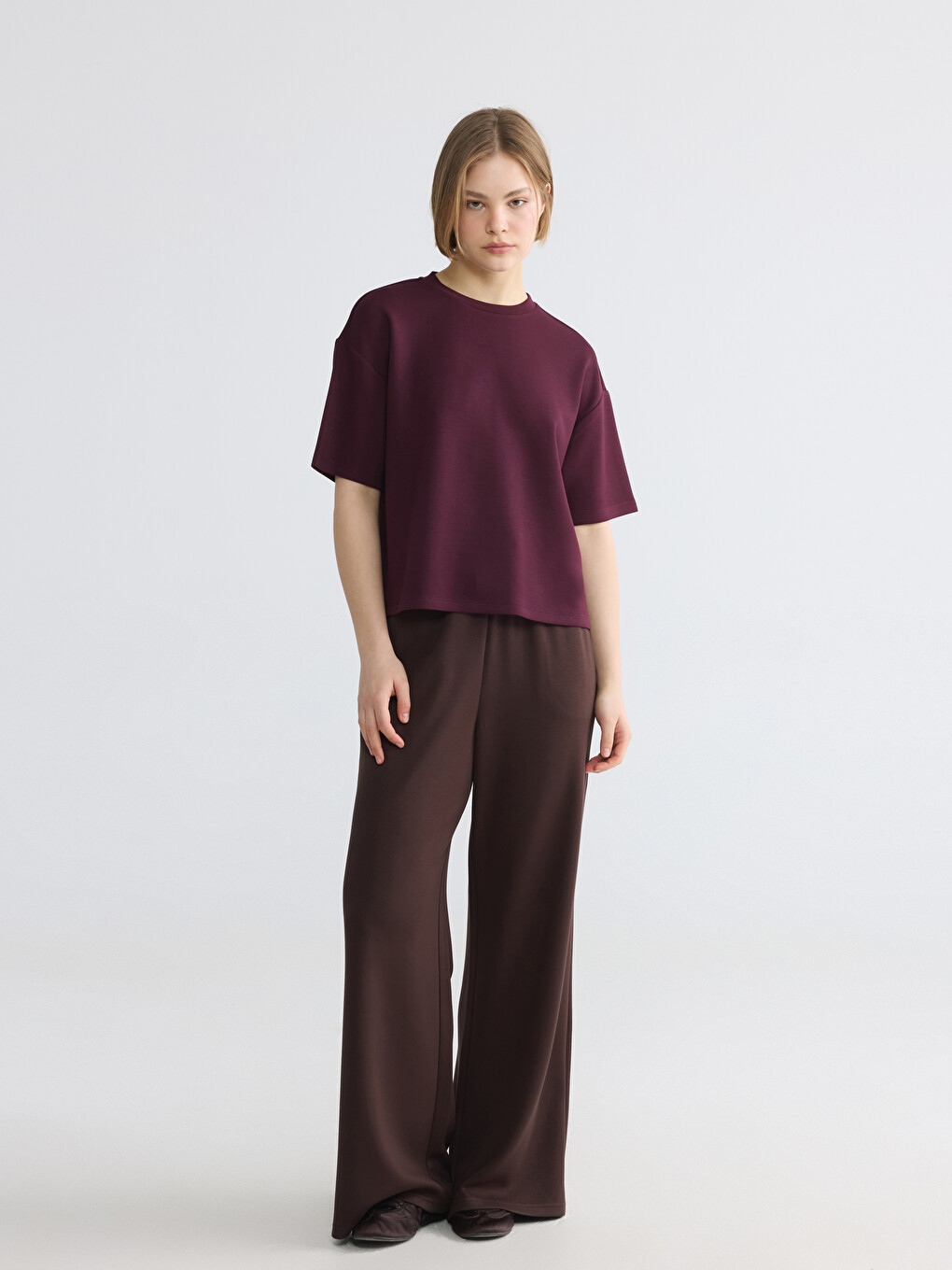 Woman Plum T-shirt-1