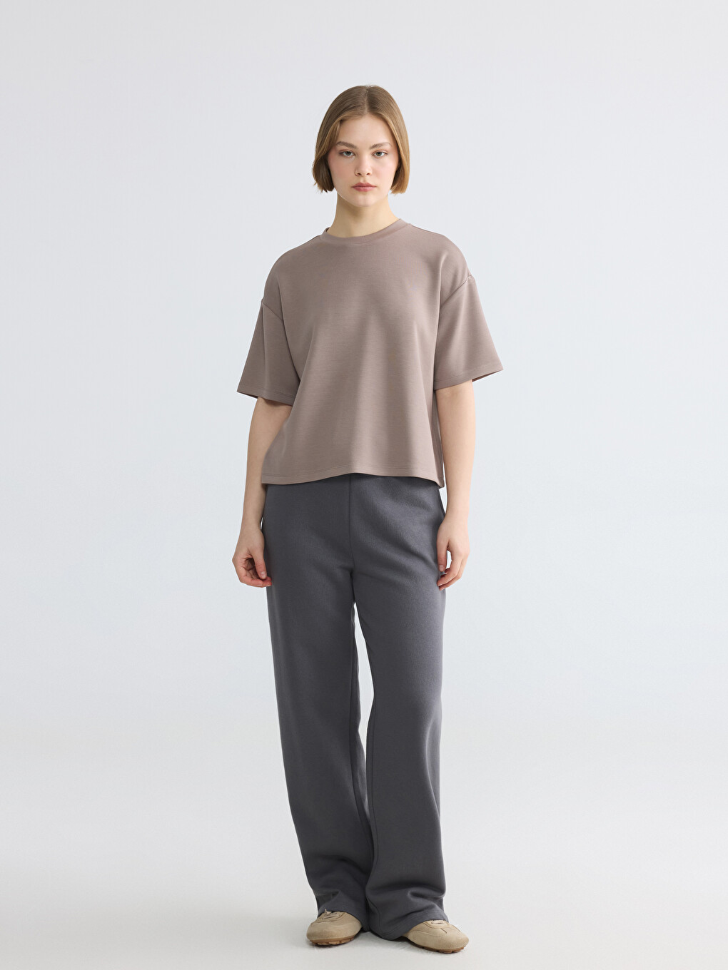 Woman Brown T-shirt-1