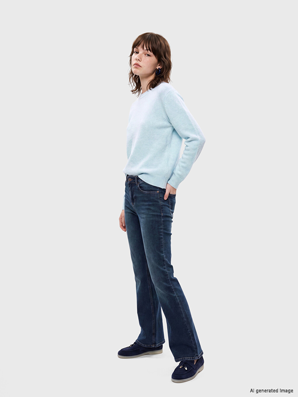 Wool Blended Women's Knitwear Sweater-1