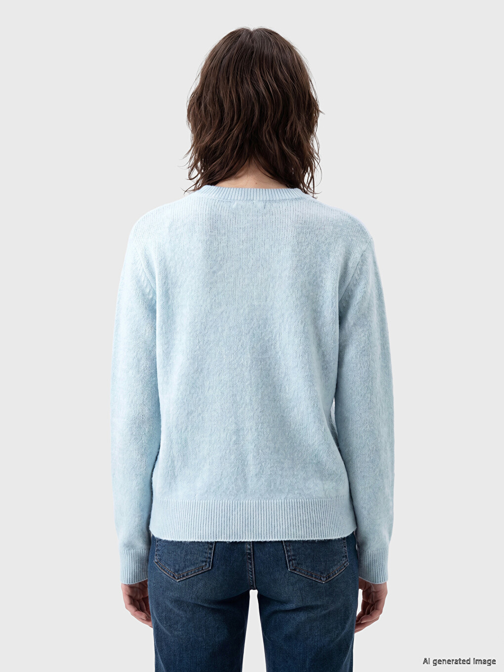 Wool Blended Women's Knitwear Sweater-3