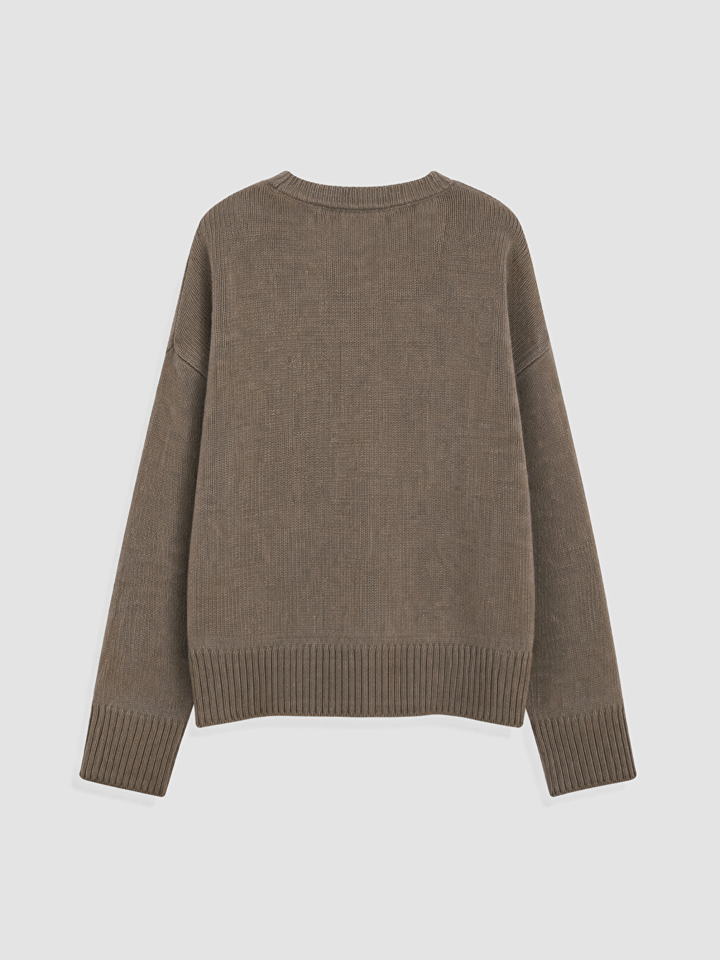 Crew Neck Oversze Women's Knitwear Sweater-5