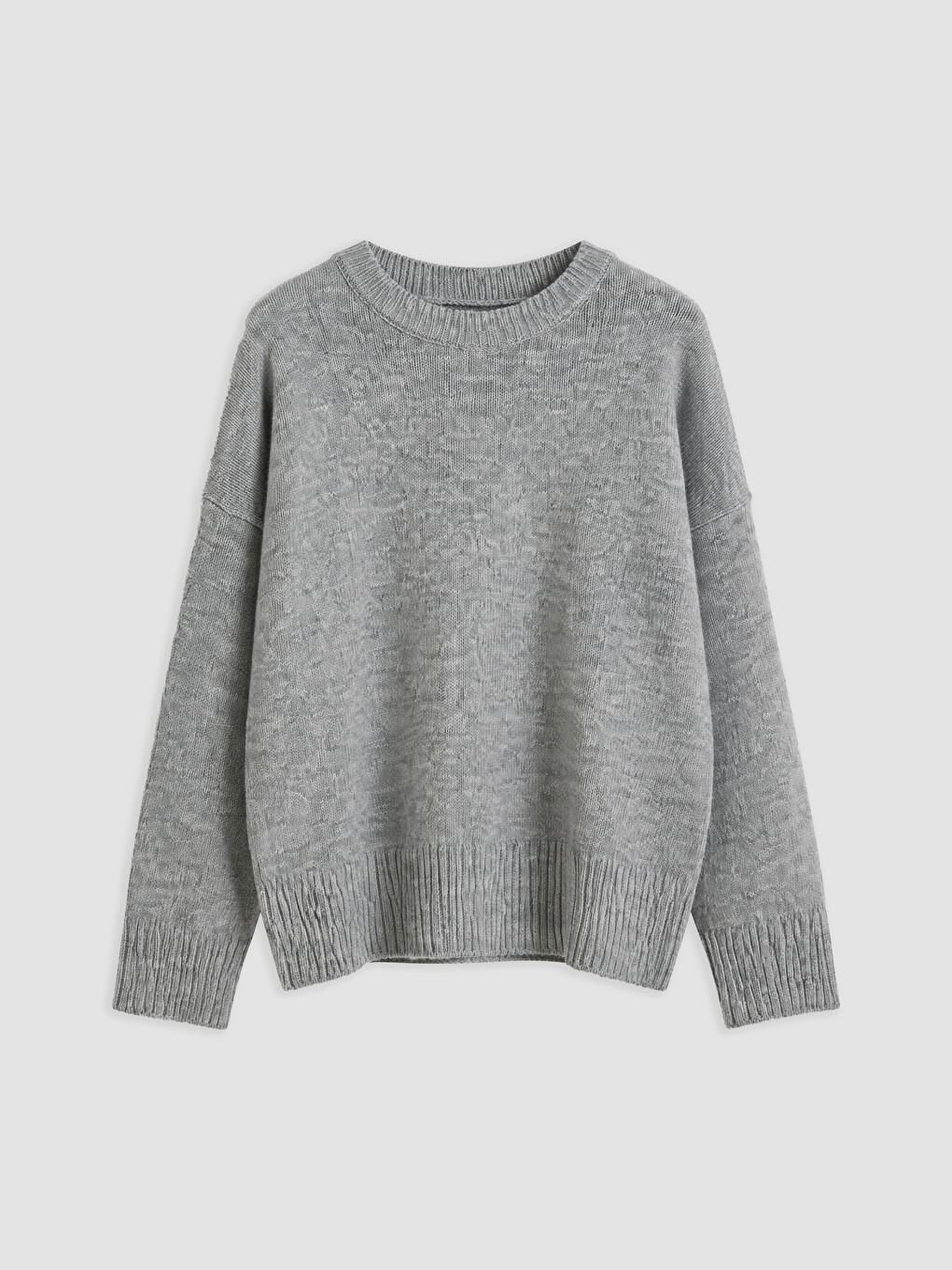 Pull-over En Tricot Pour Femme À Col Rond Surdimensionné-4