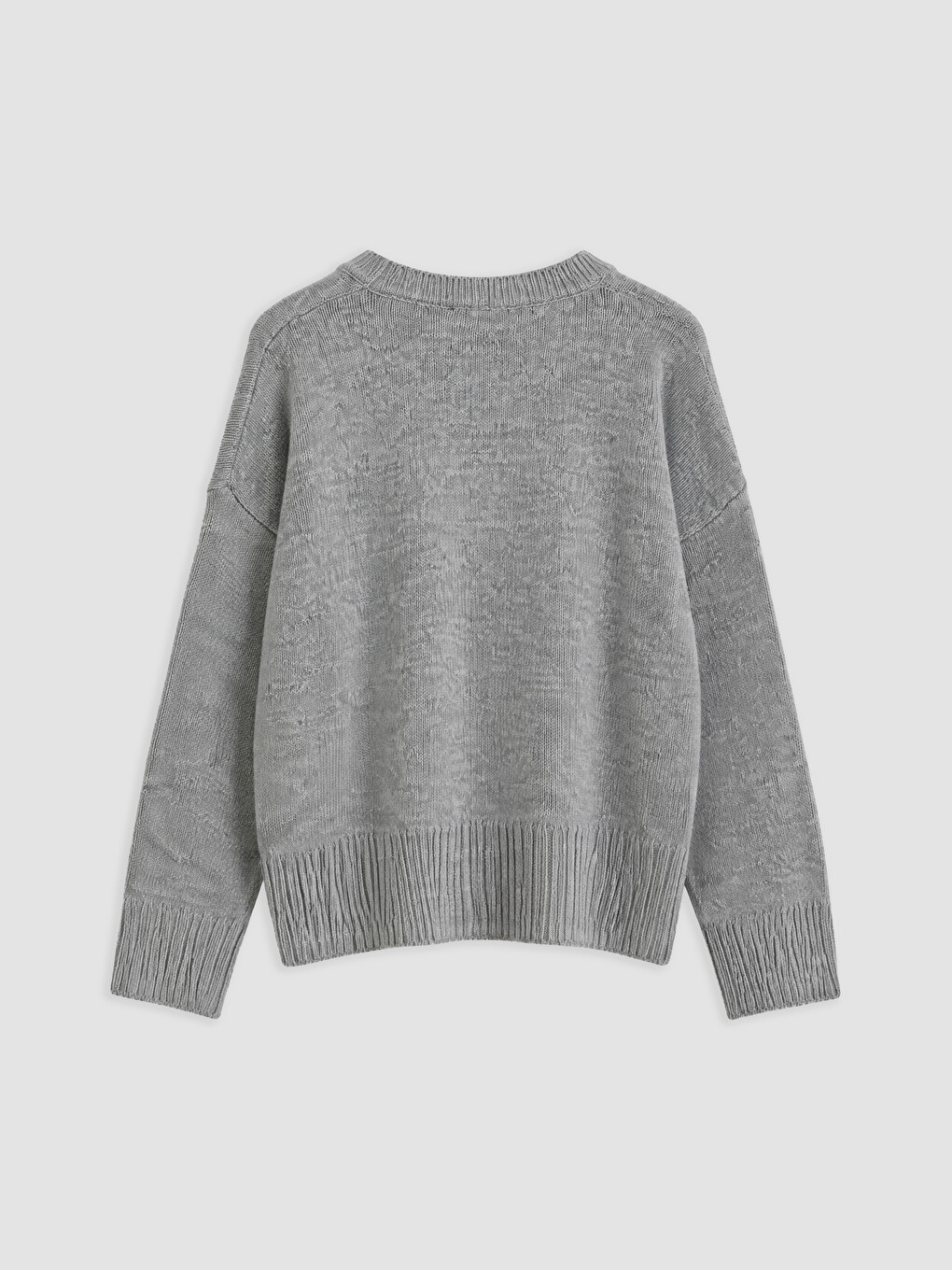Pull-over En Tricot Pour Femme À Col Rond Surdimensionné-5