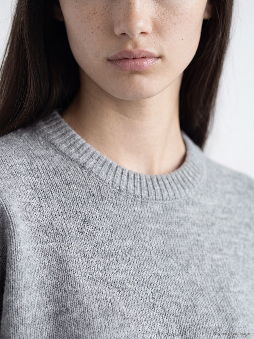 Pull-over En Tricot Pour Femme À Col Rond Surdimensionné-2