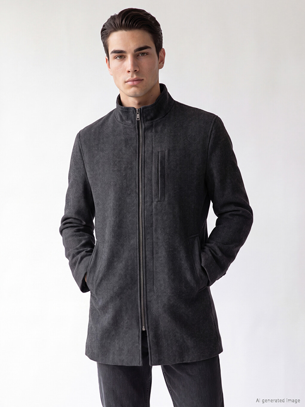 Man Anthracite Coatigan
