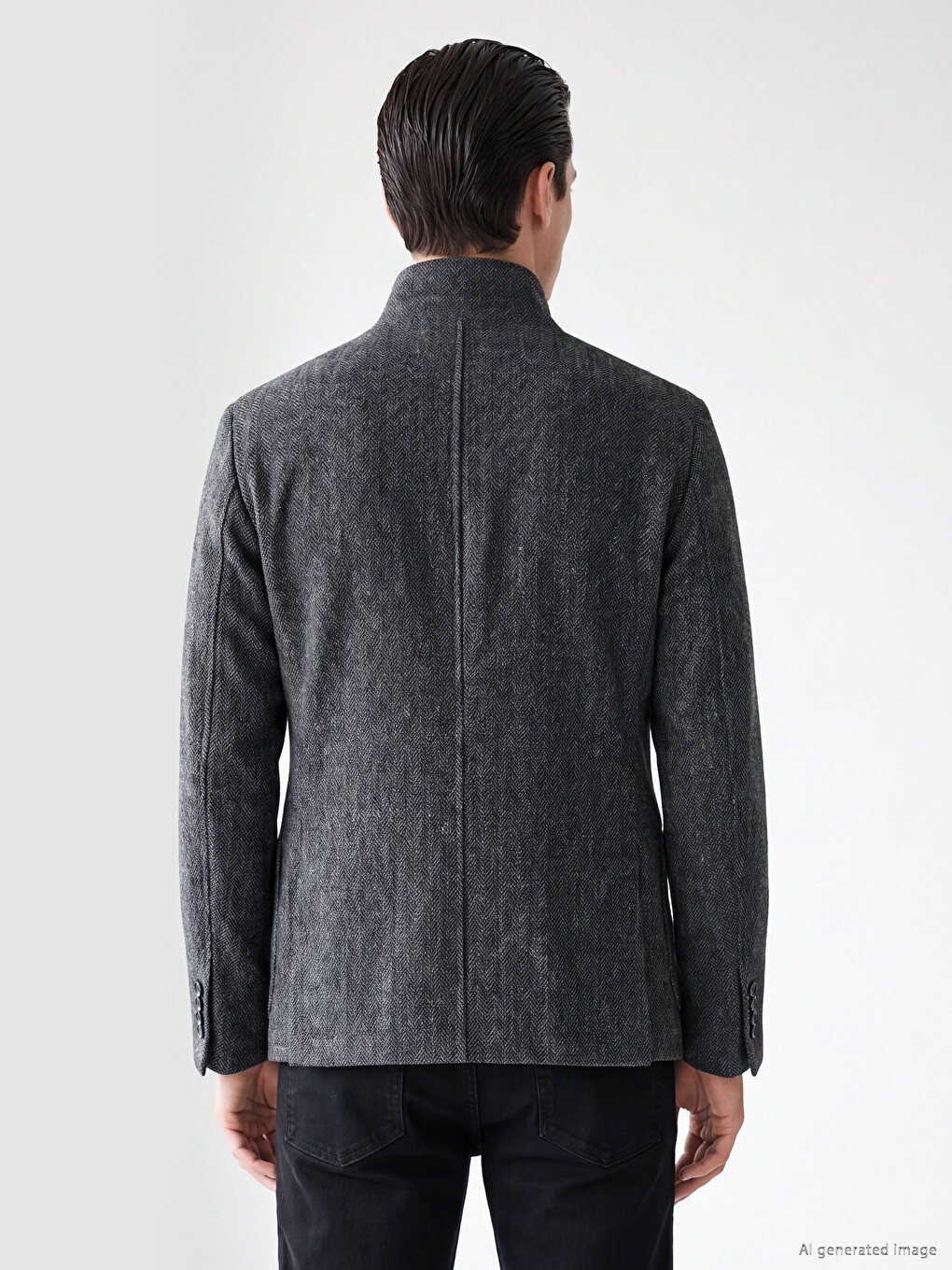 Man Anthracite Coatigan-2
