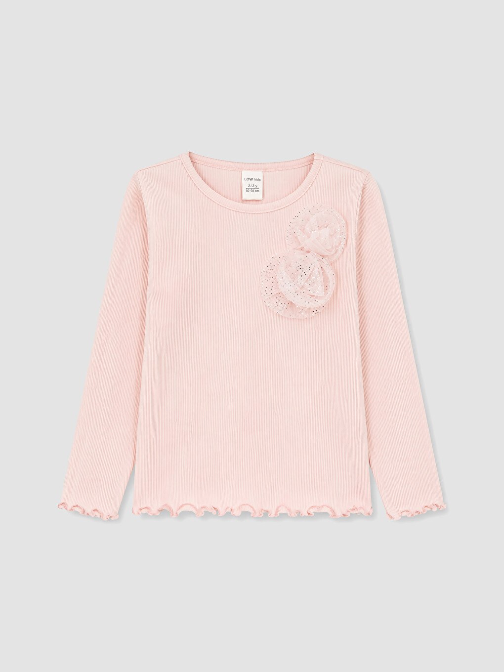 Crew Neck Embroidered Girls' T-shirt