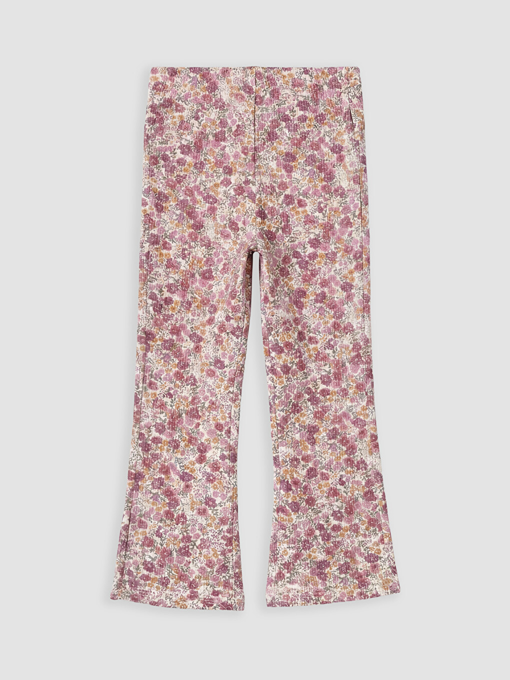 Leggins Me Këmbë Të Zgjeruar Me Brinjë Për Vajza-2