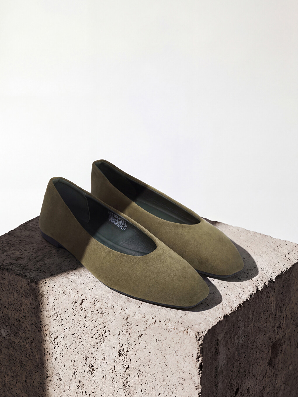 Faux Suede Square Toe Women's Ballet Flats