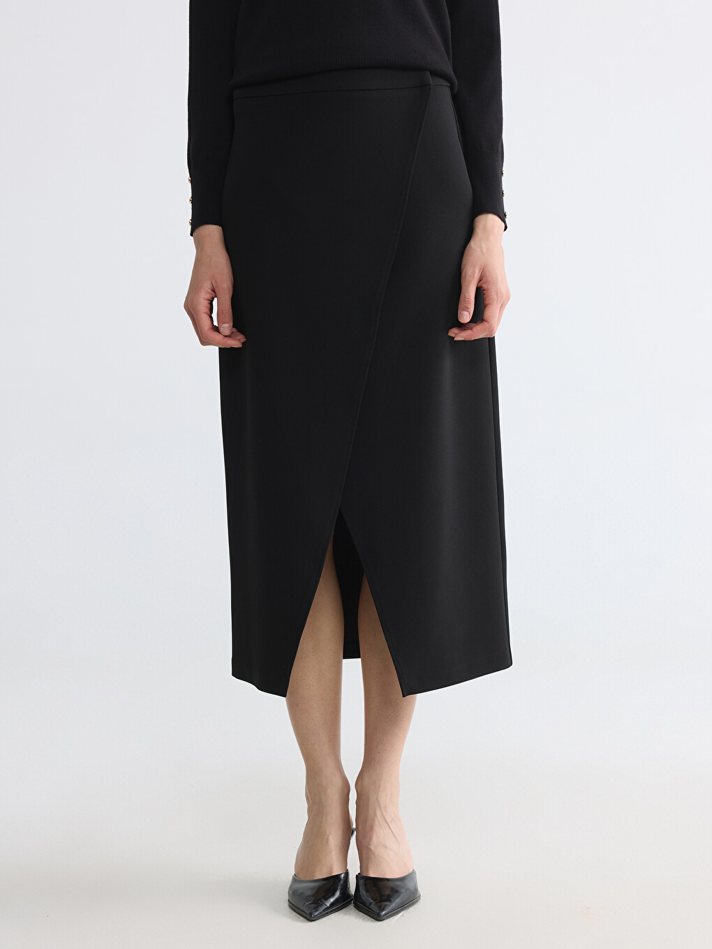 Woman Black Skirt
