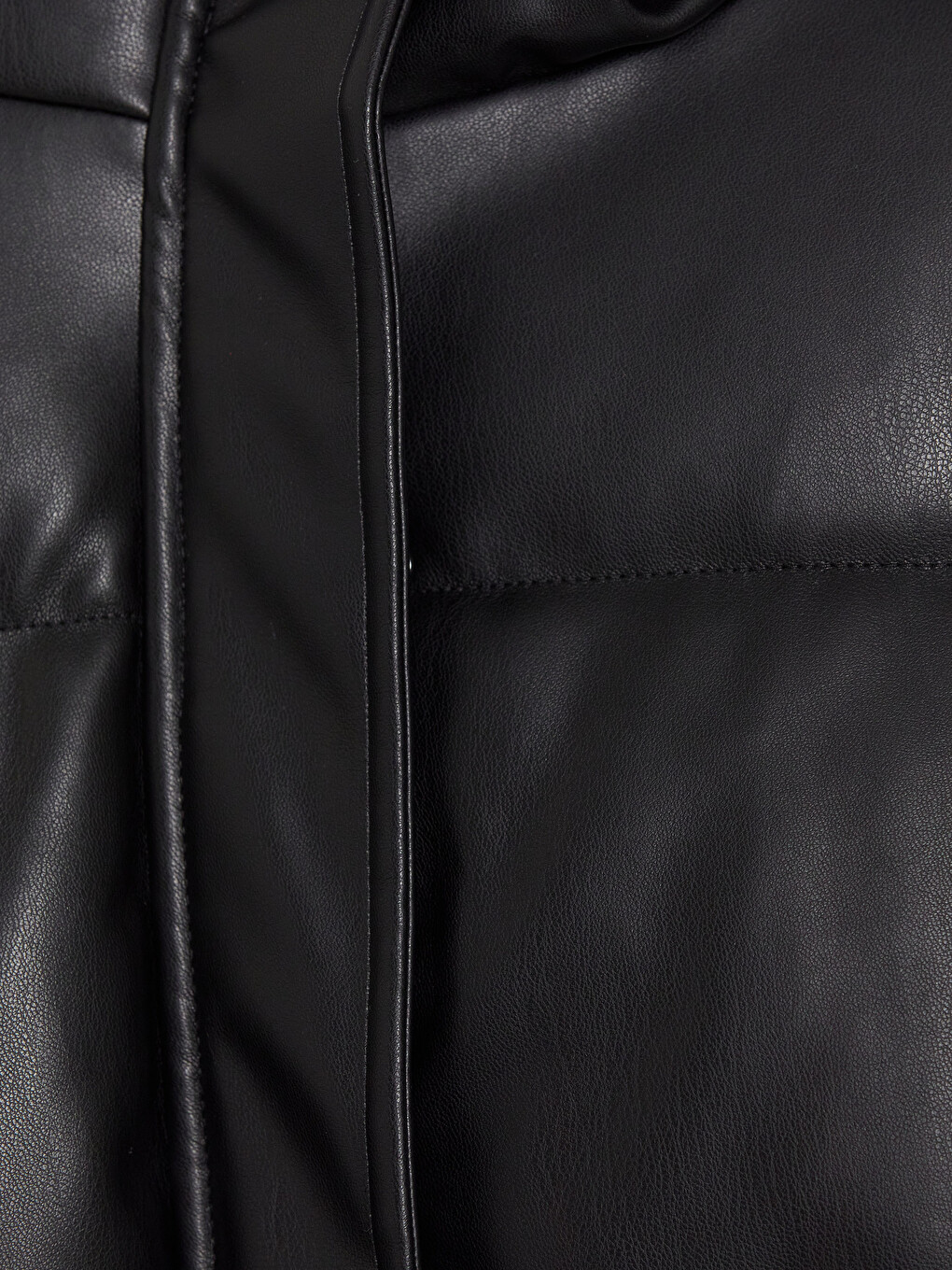 Woman Black Puffer Coat-7