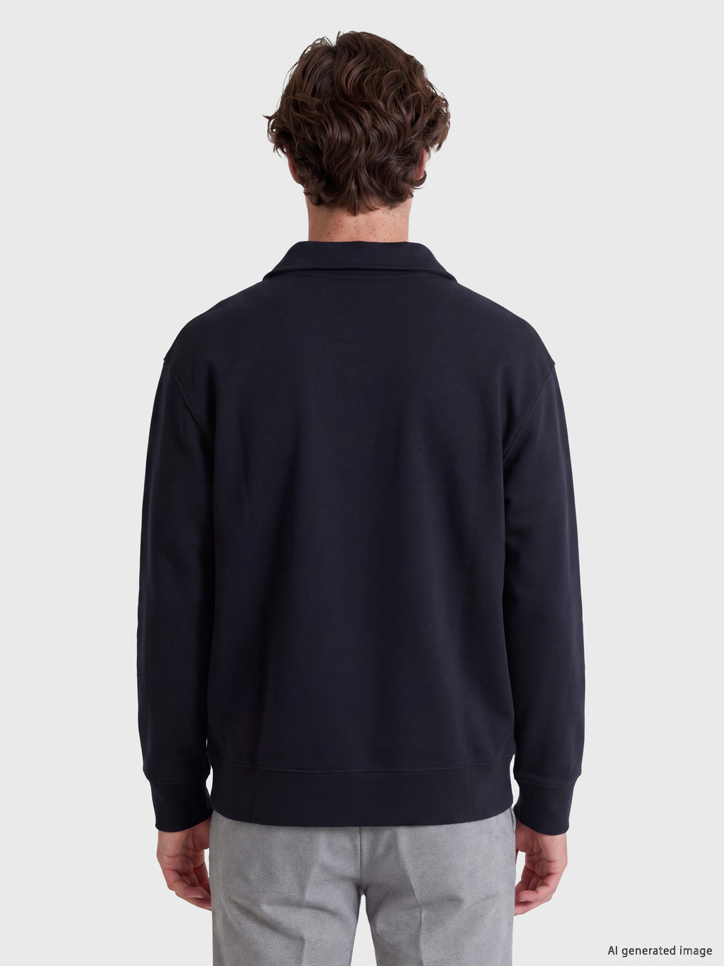 Locker Sitz Herren Reißverschluss-sweatshirt-3
