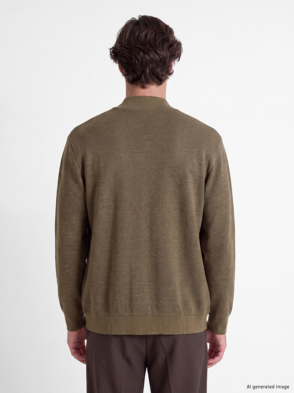 Regular Fit Erkek Fermuarlı Sweatshirt-3